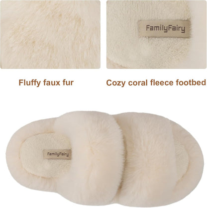 Women's Luxurious Faux Fur House Slippers