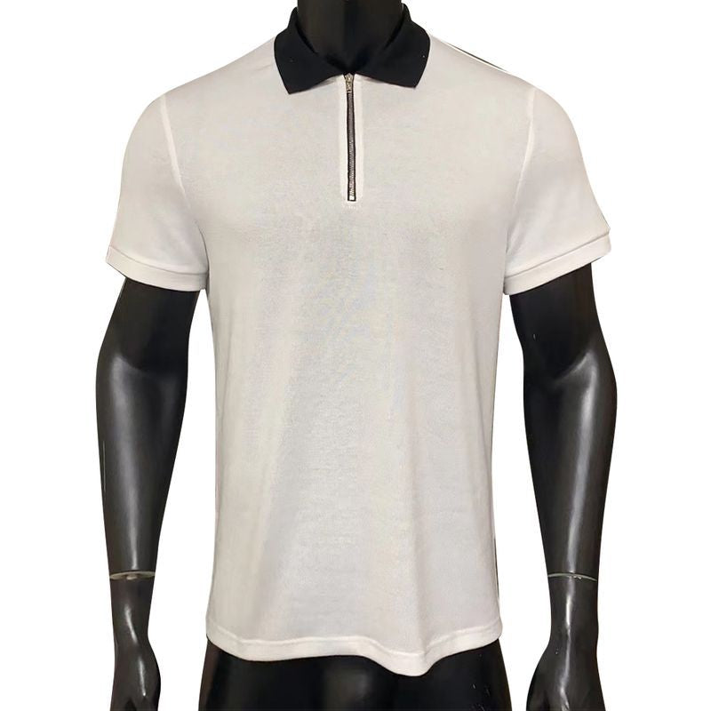 Men's White Relaxed Fit Polo T-Shirt