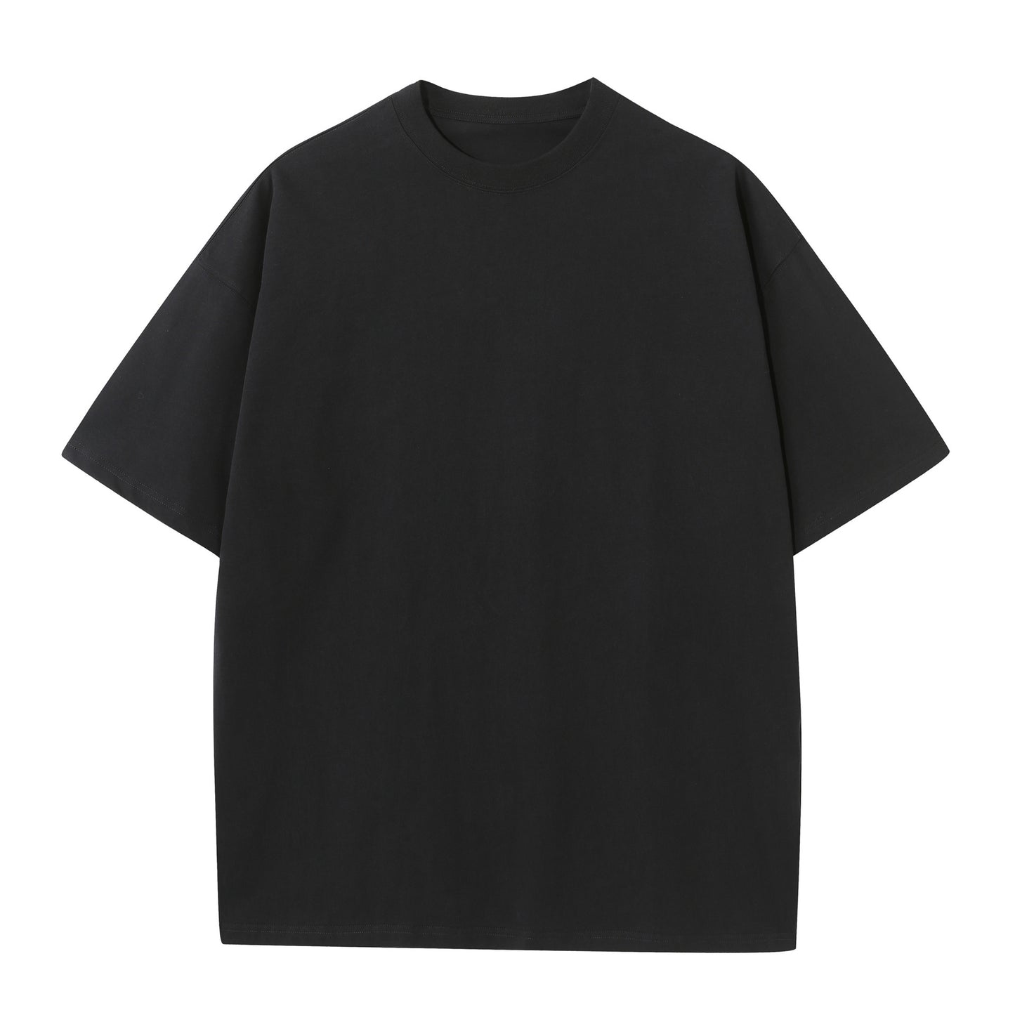 Men's Round Neck All Black T-Shirt