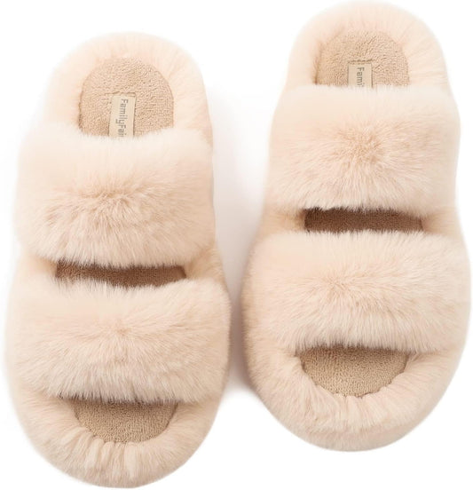 Women's Luxurious Faux Fur House Slippers