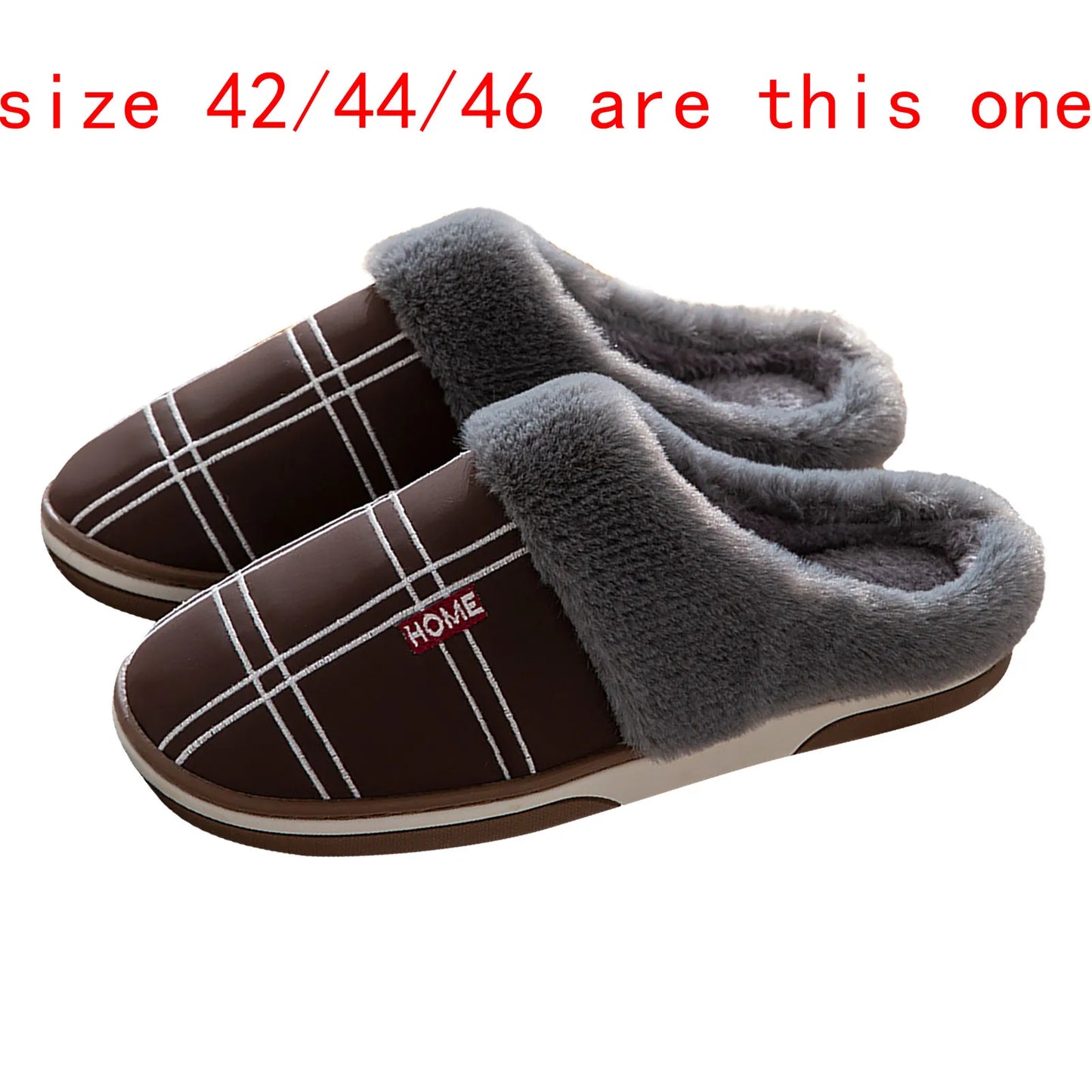 SuedeGlen Men's Winter Slippers - Plush Velvet Indoor Home Shoes with Non-Slip Waterproof Sole